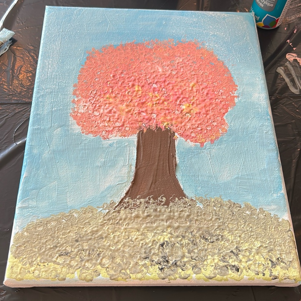 Vibrant Pink Tree Canvas Art